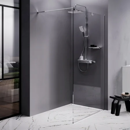 Душевая перегородка Func 110x200, стекло прозр. 8 мм + покрытие, профиль мат хром W84WI-110-F1-MTE*