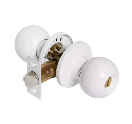 Ручка-защелка PUNTO DK672/BL WH-ET 49517 с фиксатором белый