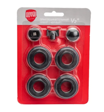 Комплект переходников 1"х1/2" без кронштейнов Royal Thermo Black (RT02.1-1)