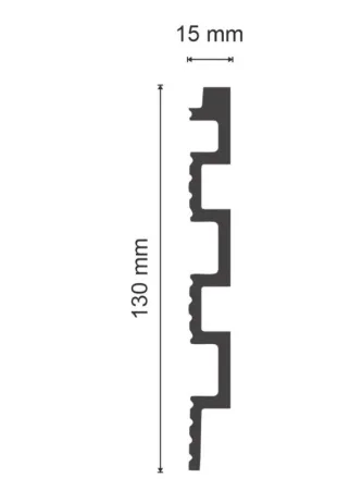 Панель 3D стеновая из полимера ультравысокой плотности Солид 4 UHD 01/130L Орешник 3м 130х15мм