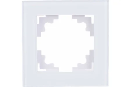 Рамка 1-м "Катрин" стекло белый GFR00-7001-01 Stekker *1