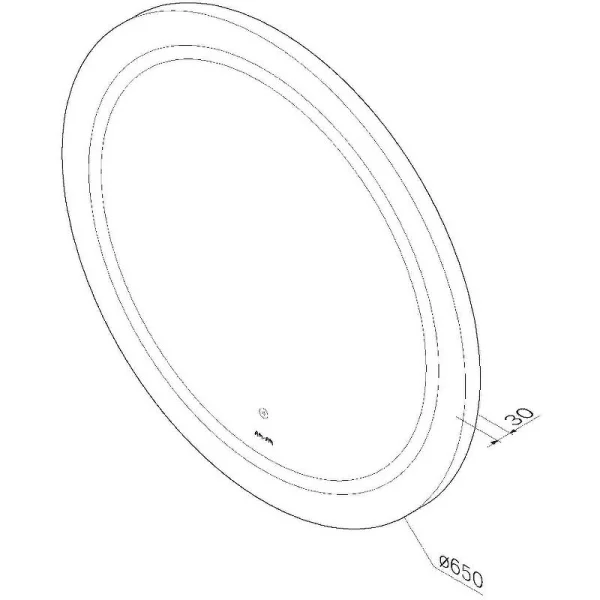Зеркало с подсветкой AM.PM M85AMOX0651WG D-65см ИК- сенсор
