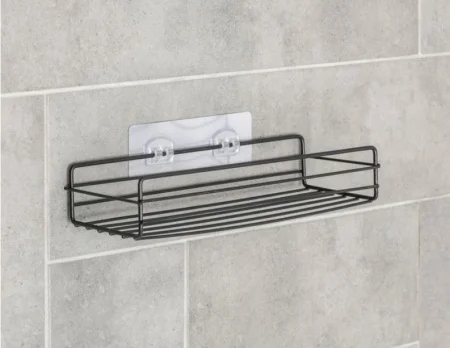 Полка прямоугольная 1-яр 26,5х10,5х5см на липучке, чёрный 5168787