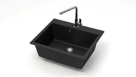 Мойка иск. камень черная матовая 595x515x215мм 44/Q4 (Agata)