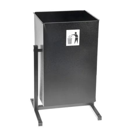 Урна для мусора 25л "Уралочка-Бюджет 2" квадратная антик серебро П1578 *1