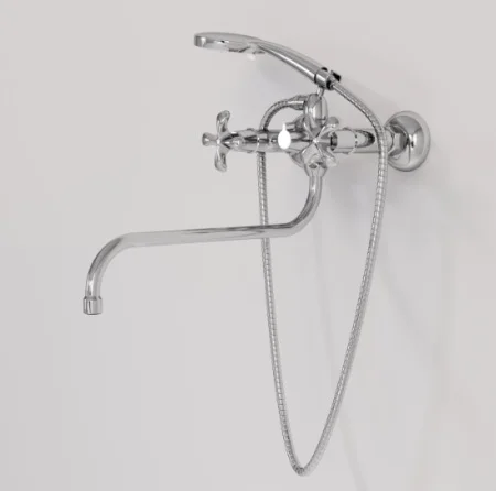 Смеситель для ванны двуручный Avrora Dune AV2233 хром