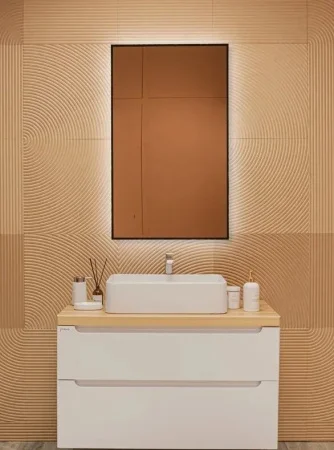 Зеркало с подсветкой Spell-BLACK 600х1000 LED-00002971 бесконтактный сенсор