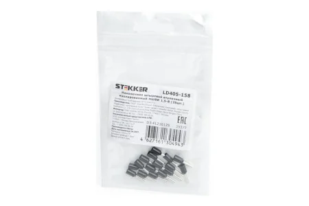 Наконечник штыревой втулочный изолированный НШВИ 1,5-8 упак 25шт LD405-158 STEKKER *1