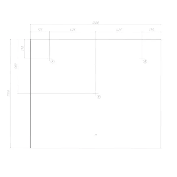 Зеркало с подсветкой Vigo Quadro Comfort z.QUA.1200.Comfort 1200х1000мм с антизапотеванием, бесконтактный сенсор