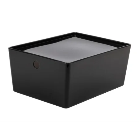 Контейнер VERSA L, 12л с крышкой, прозрачный черный