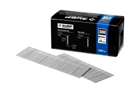 Гвозди для нейлера тип 18GA 47/300/F 45мм уп-5000шт Зубр Профессионал 31830-45 *1
