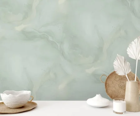 Обои компакт-винил Yalta 287323 1,06х10м мрамор светло-зеленые