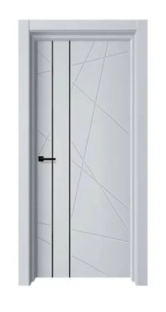 Полотно дверное MM-6 ДГ грау/2п_черный молдинг 800*2000