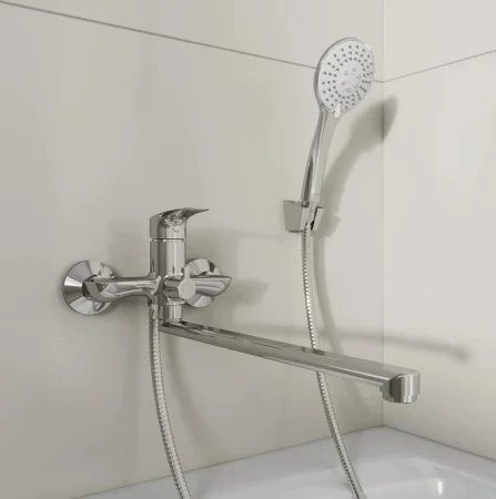 Смеситель для ванны с длинными изливом Rora Milardo RORSB00M10 хром