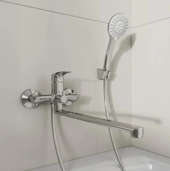 Смеситель для ванны с длинными изливом Rora Milardo RORSB00M10 хром