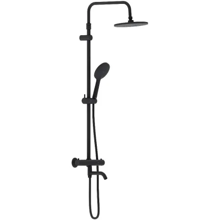 Душевой набор с верх. тропическим душем 1 реж. и руч. душем 3 реж. RedBlu by Damixa Jupiter 977810300 черный