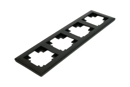 Рамка 4-м "Катрин" пластик черный PFR00-7004-05 Stekker *1