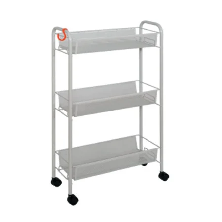 Этажерка "Ладья 1К" 3 полки на колесиках графит