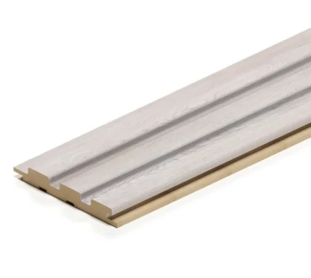 Панель стеновая реечная МДФ Stella Beats Light Ясень Айвори 2700x119x16мм