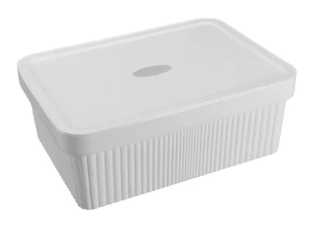 Контейнер Velvet 380х270х144мм 13л с крышкой светло-серый Флэк 434249638