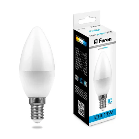 Лампа светодиодная LB-770 Свеча E14 11W 175-265V 6400K 25943 (Feron) *1