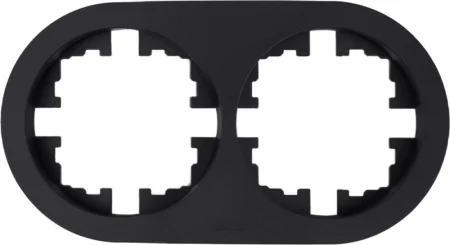 Рамка 2-м OSEN б/вст чёрный бархат круглая Lezard 744-4200-147