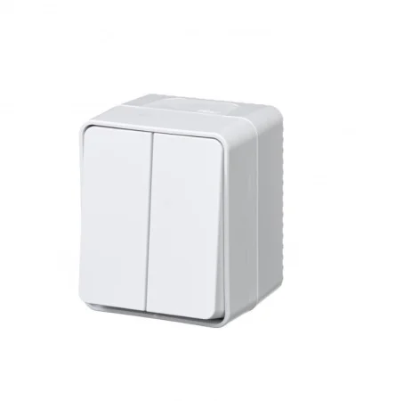 Выключатель 2-кл ОП "AtlasDesign" PROFI IP54 10 АХ, белый ATN540151 (Systeme Electric) *1