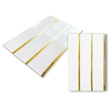 Панель ПВХ 3000х240х8мм трехсекционная ЗОЛОТО Люкс 