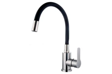 Смеситель для кухни одноручный с гибким изливом Fashun A54101-7 черный