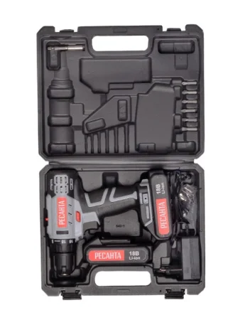 Дрель-шуруповерт аккумуляторная Ресанта ДА-18-2ЛК-У 75/14/6