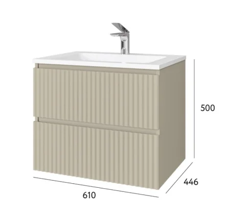 Тумба подвесная Coste 60 Cst.01.60/P/BRS/RL светло-коричневая