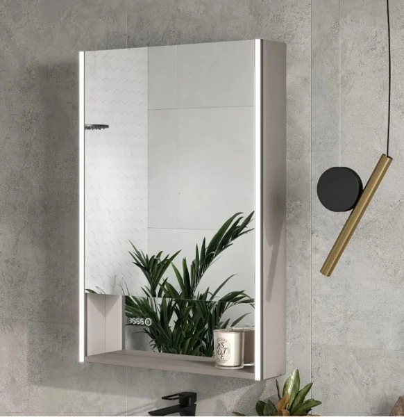 Зеркало-шкаф EQUIL Ferro LED 60 zsFERRO60.R с часами, правый