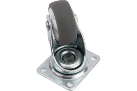 Колесо апп. поворот, п/п обод, серая рез, подшип.скольж,  площадка, D30, б/т - пакет Tech-Krep 15236