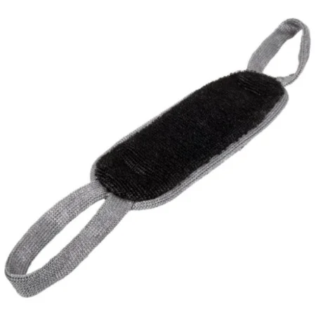 Мочалка из полипропилена "Мужская" двусторонняя, 37х13 см (57х13 см с ручками), medium/hard, для бан