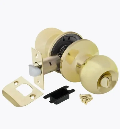 Ручка-защелка PUNTO DK672/BL PB-BK 49499 с фиксатором золото