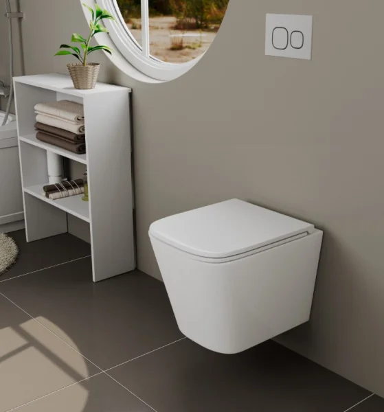 Унитаз подвесной D&K Berlin DT1436516 безободковый торнадо, сиденье микролифт, белый