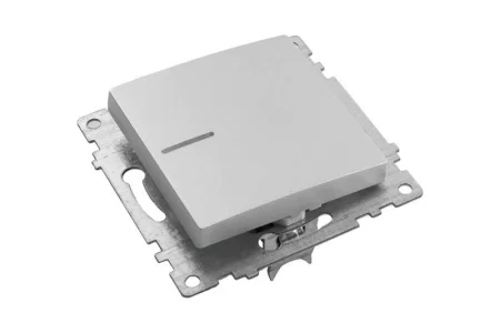 Выключатель 1-кл "Катрин" c индикатором (механизм) белый GLS10-7101-01 Stekker *1