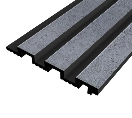 Панель 3D стеновая из полимера ультравысокой плотности 4 UHD 01/130L Микроцемент 3м 130х15мм