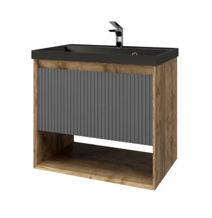 Тумба подвесная Tossony 70 Дуб Самдал/Антрацит Toss.01.70/P/DS-A/JR