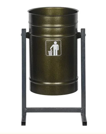Урна для мусора круглая `Космос` (антик бронза) 16 л