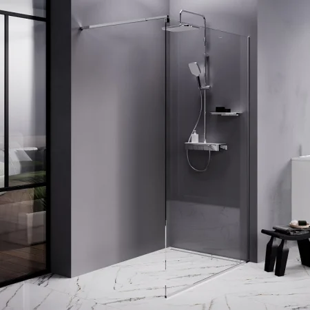 Душевая перегородка Func 120x200, стекло прозр. 8 мм + покрытие, профиль мат хром W84WI-120-F1-MTE*