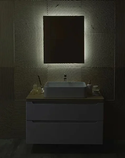 Зеркало Silver Mirrors Spell Black 60 LED-00002972 600х700 бесконтактный сенсор