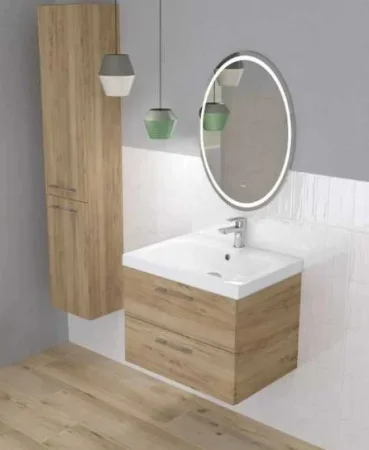 Тумба под раковину подвесная Cersanit LARA 70 для COMO 70 орех 64136