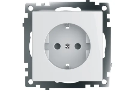 Розетка 1-м "Катрин" с/з (механизм) белый GLS16-7110-01 Stekker *1