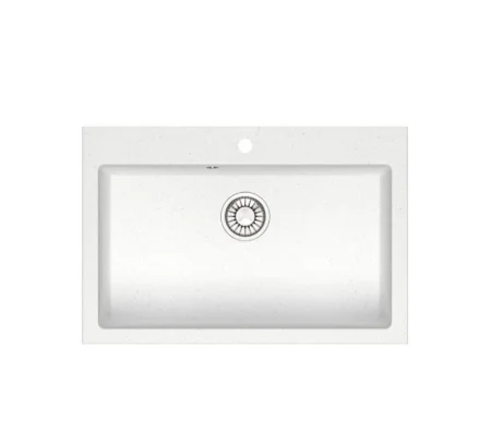 Мойка иск. камень белая матовая 755x505x200мм 39/G031 (Agata) *1