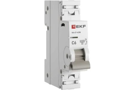 Выключатель автоматический модульный 1п C 6А 6кА ВА 47-63N PROxima EKF M636106C
