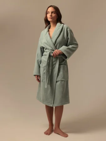 Халат махровый женский SL HOME: Basic "Аззура", размер XL, 100% хлопок, 420 г/м2 10091538