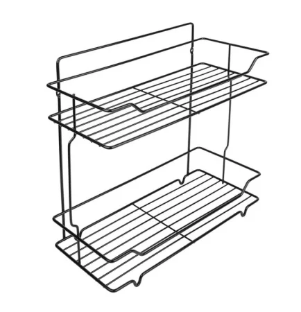 Полка прямоугольная 2-яр АЕ-430 черная Sakura 037297