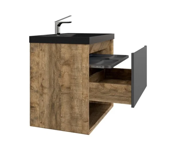 Тумба подвесная Tossony 70 Дуб Самдал/Антрацит Toss.01.70/P/DS-A/JR