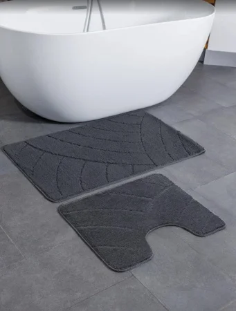 Коврик д/ванной "Gold" 50х80/40х50см АНТРАЦИТ МС 2-080 (My Crystal) *1